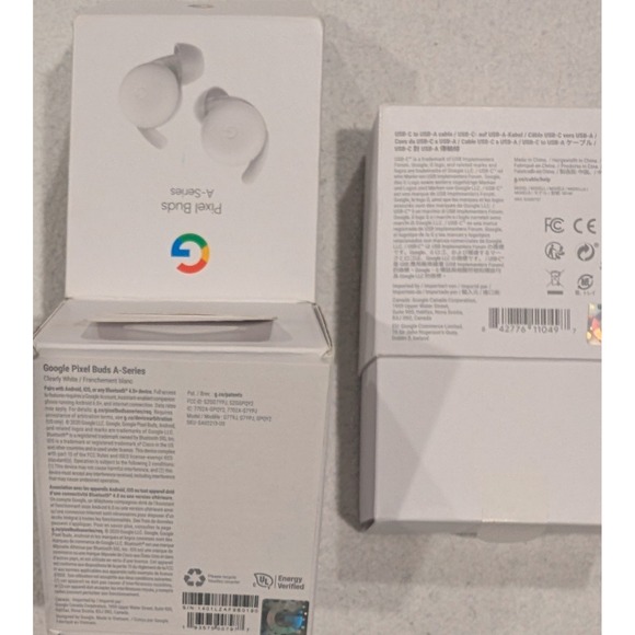 Google Pixel Buds A-Series Box + USB-C Cable Box ONLY Empty Packaging - Picture 3 of 3